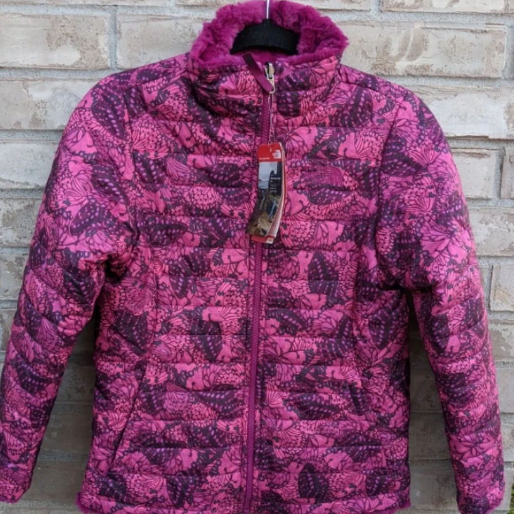 The North Face Mossbud reversible Hot Pink jacket size 10